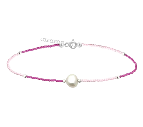 ZILIA Pink Design Perlă Argint 925 Brățară