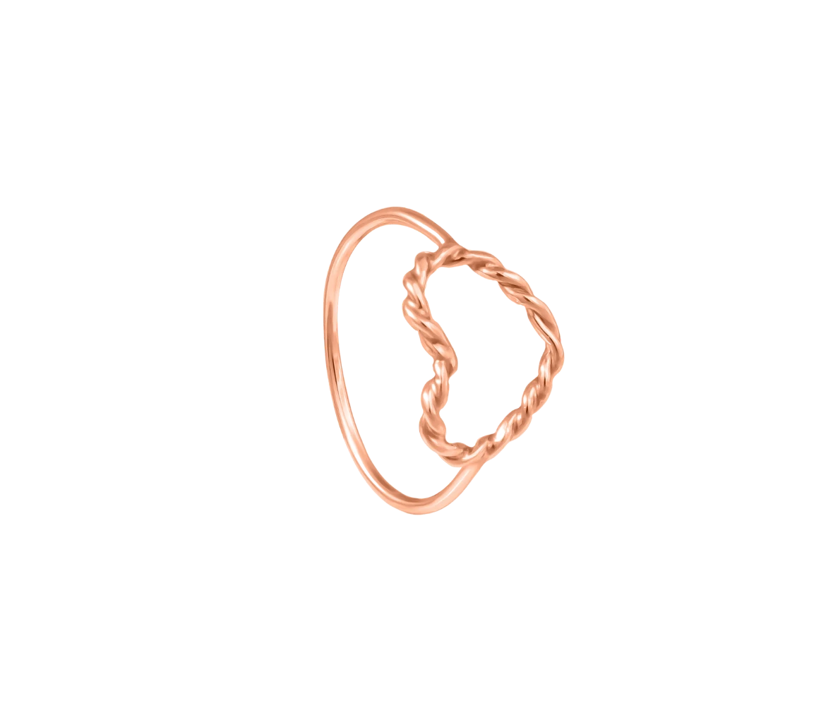 Inel Nolita Heart din aur roz 14K