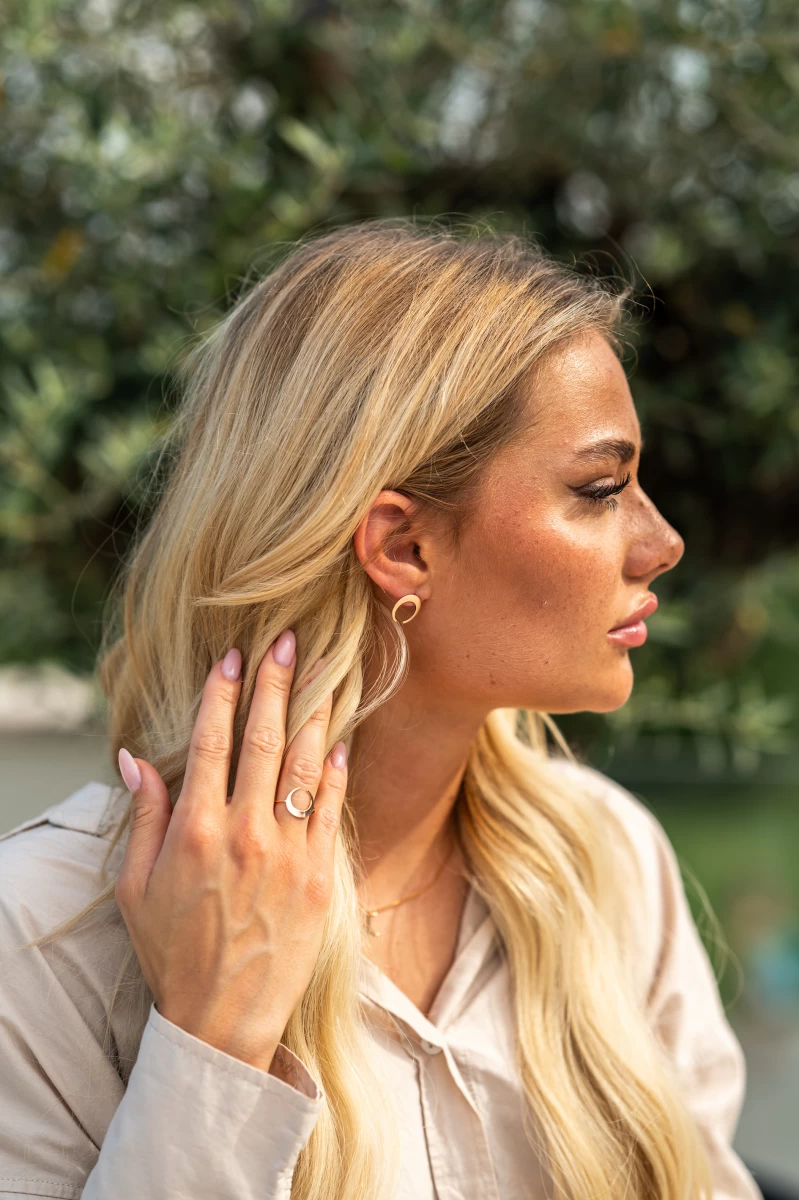 Cercei din argint Moon