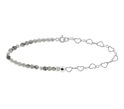 ZILIA Saona Heart Howlite Argint 925 Brățară