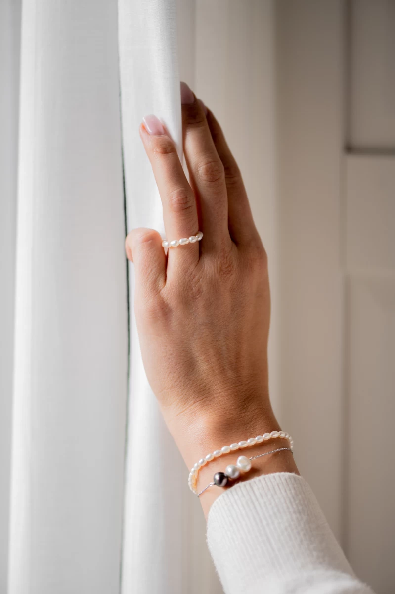 ZILIA White Ghost Perlă Argint 925 Inel