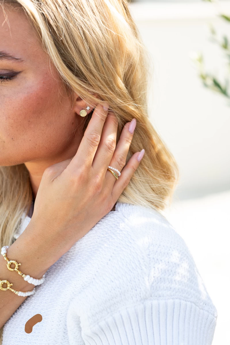 Cercei Quintessa Circle din aur roz 14K