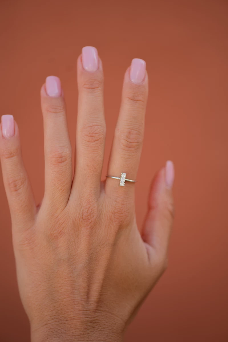 Inel din argint cu pietre de zirconiu