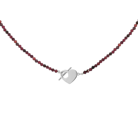 ZILIA Léa Heart Mineral Argint 925 Colier