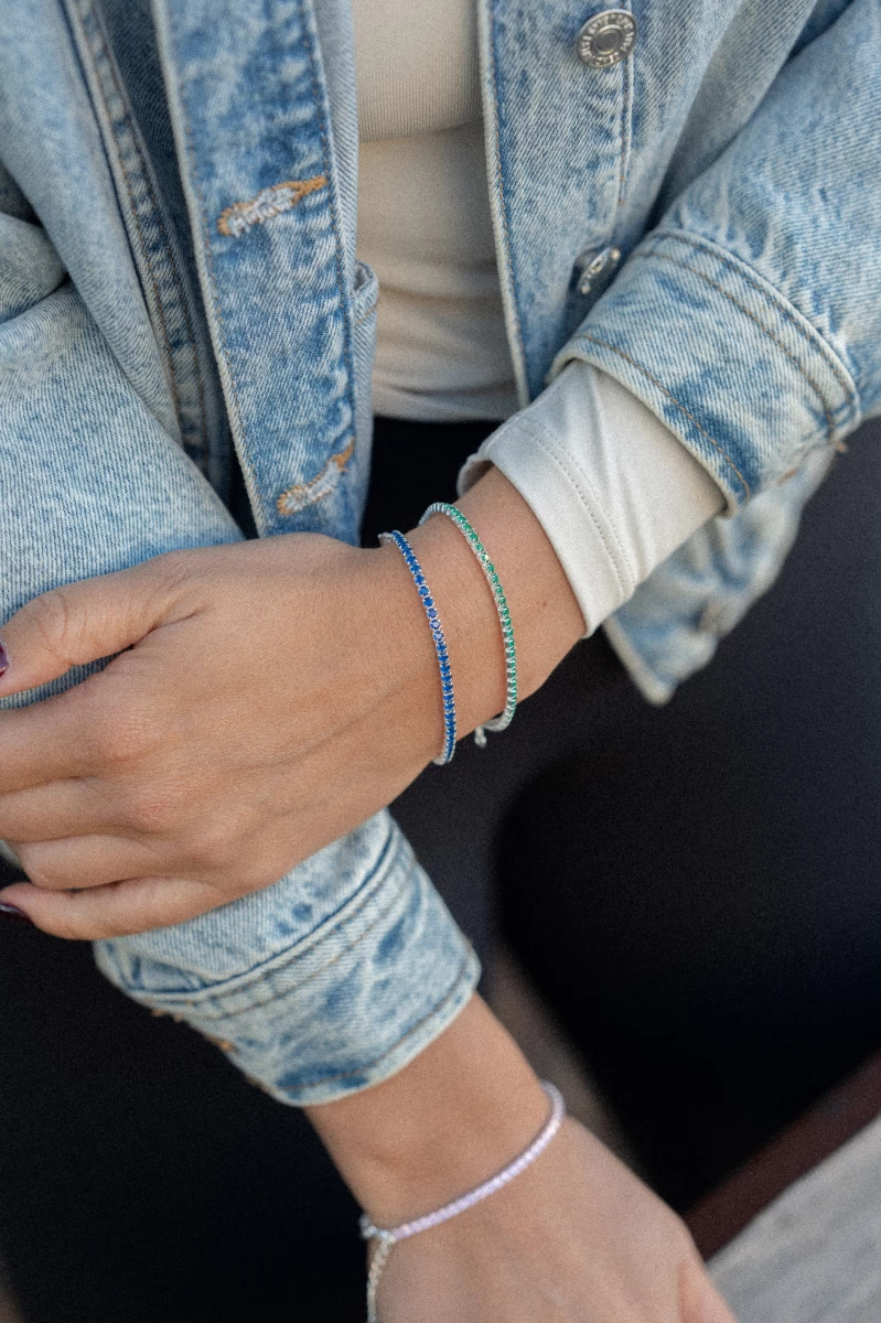 ZILIA Tennis Glow Blue Argint 925 Brățară