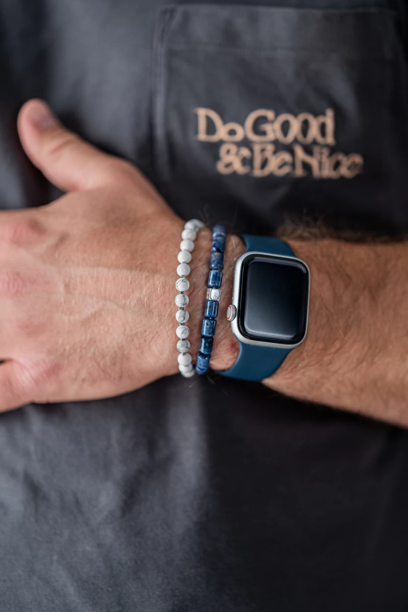 Brățară din mineral dumortierit și argint 925