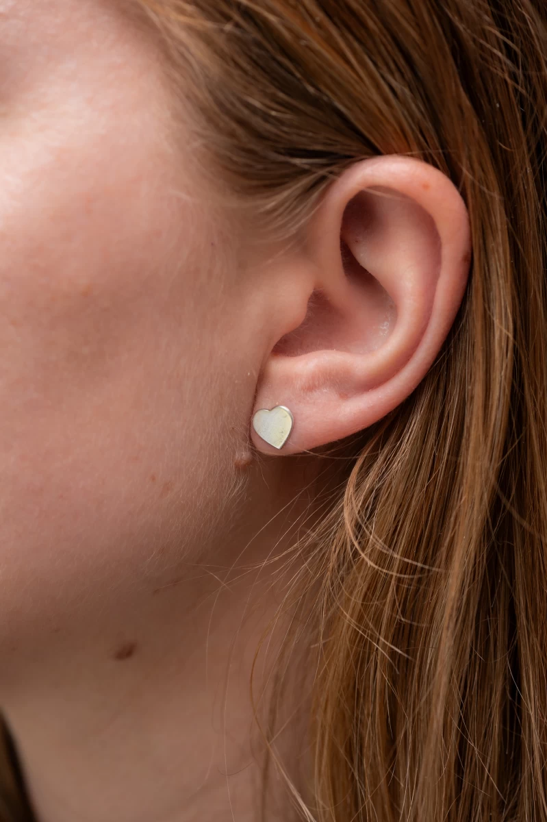 Cercei inimă din argint