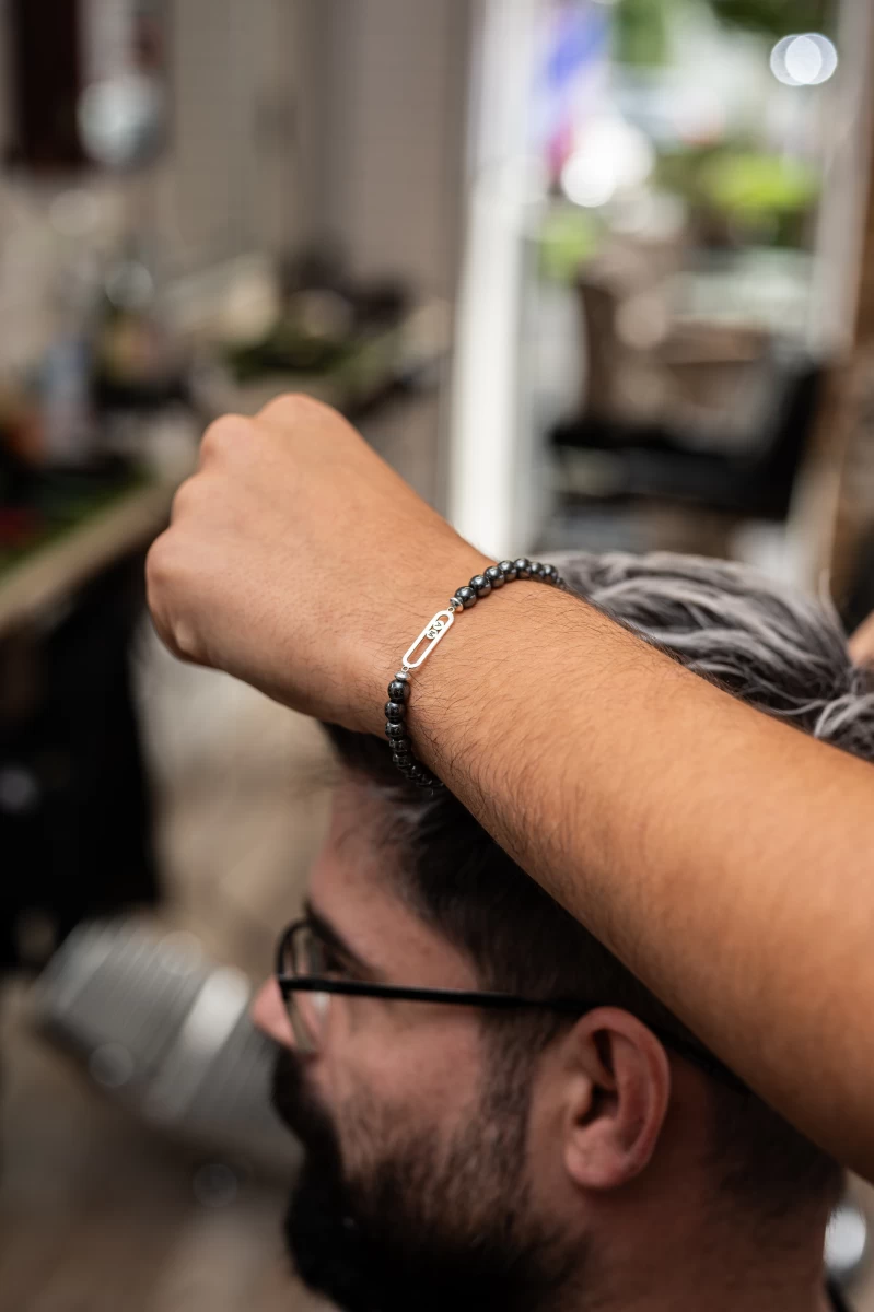 ZILIA Clasp for Him Hematite Argint 925 Brățară