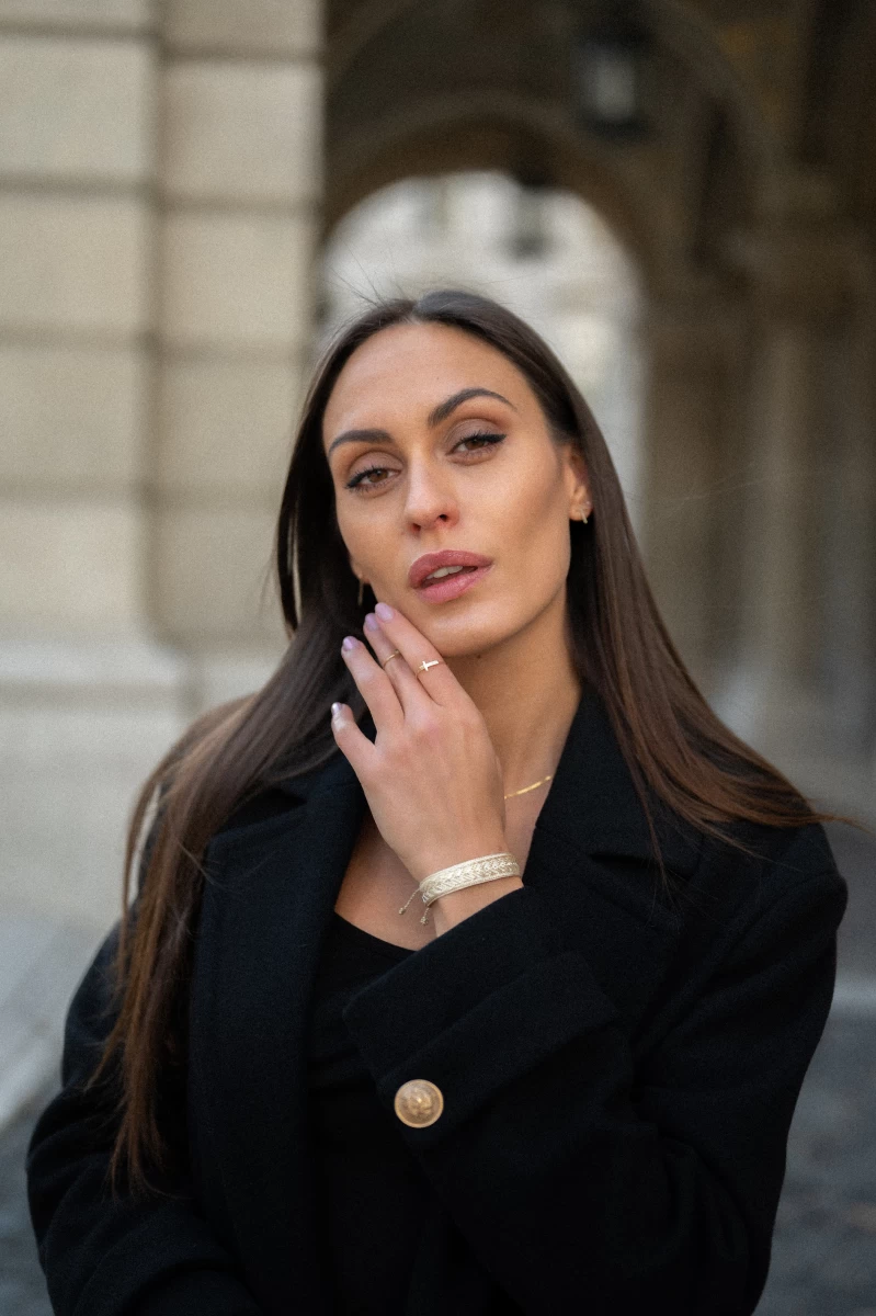 Inel din argint cu cruce