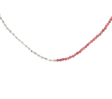 ZILIA Pink Opal Perlă Argint 925 Colier