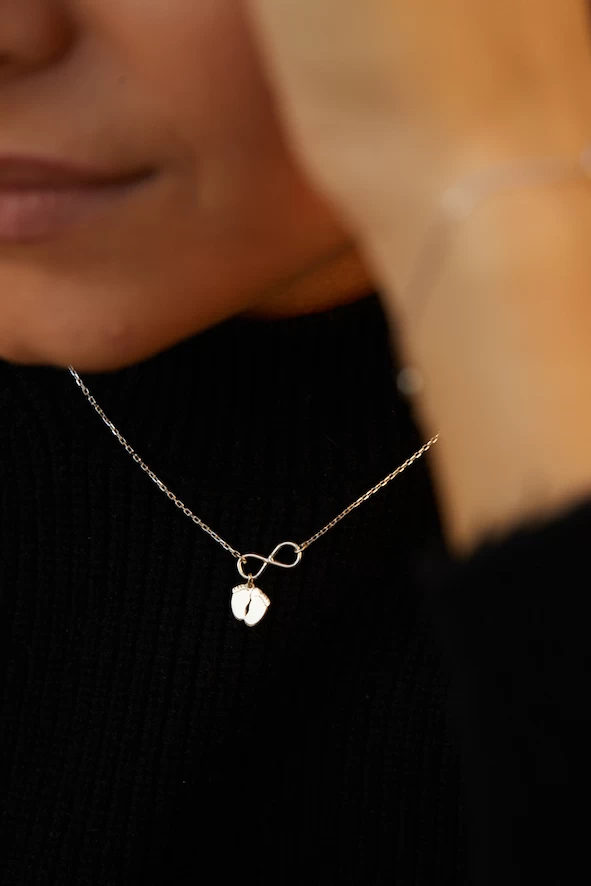 ZILIA Infinity Baby Feet Argint 925 Colier