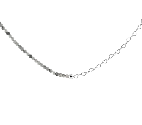 ZILIA Saona Heart Howlite Argint 925 Colier