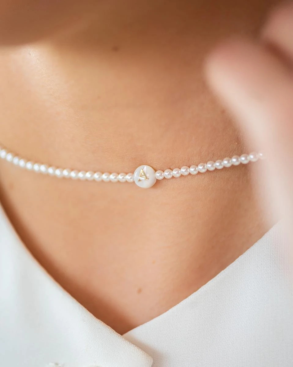 ZILIA Perlă Letter ABC Argint 925 Colier