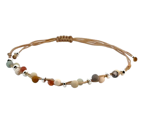 ZILIA Macrame Earth Argint 925 Brățară gleznă