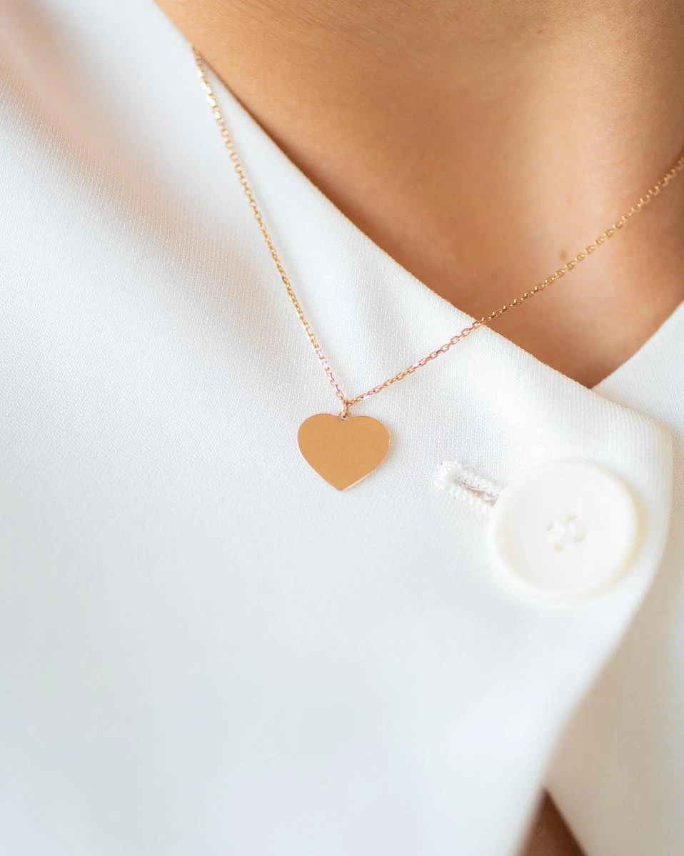 Colier din argint cu inimă suspendată