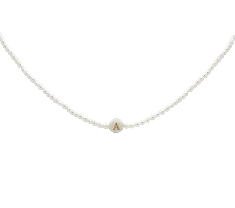ZILIA Perlă Letter ABC Argint 925 Colier