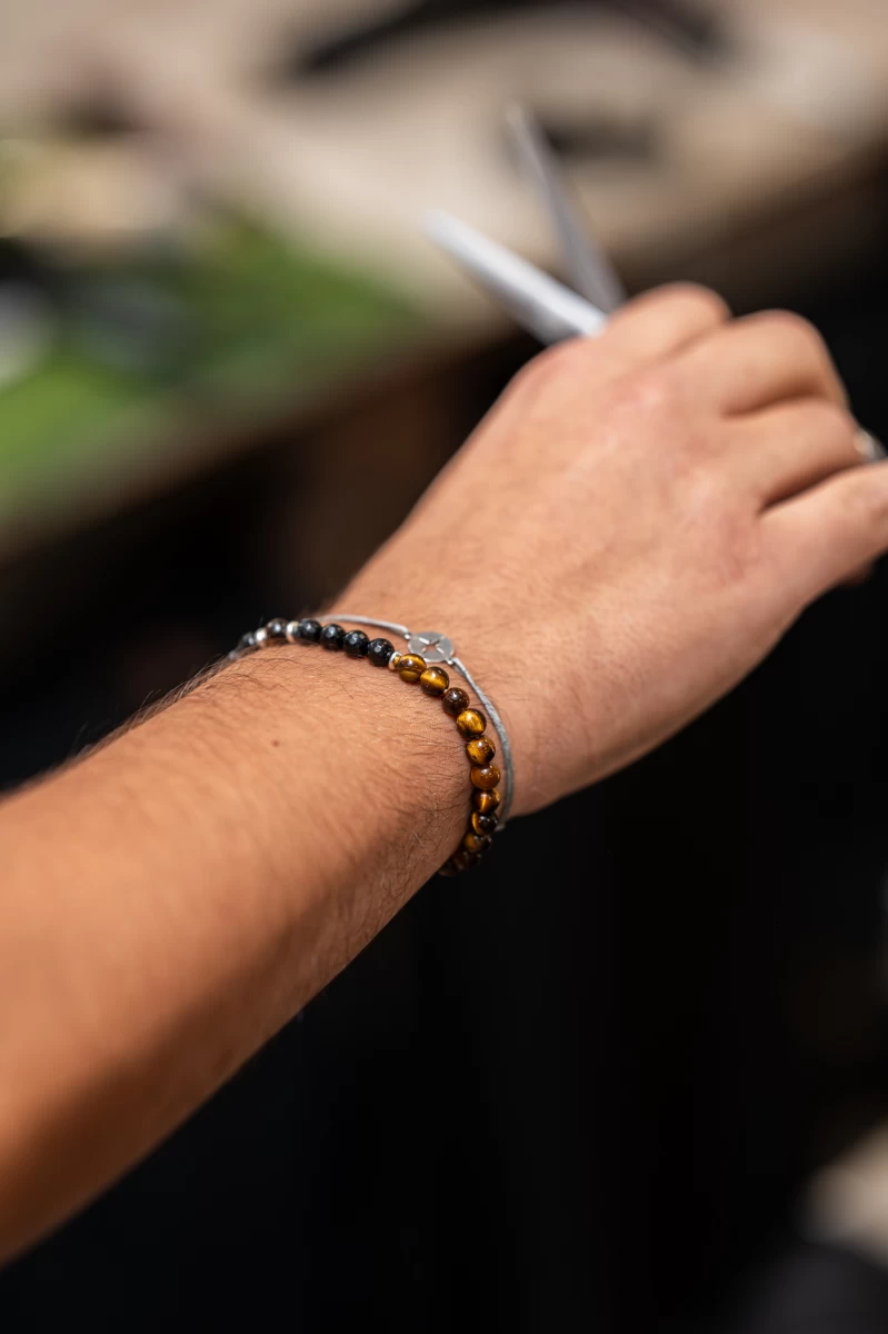 ZILIA Tigers Eye Men 2 Argint 925 Brățară