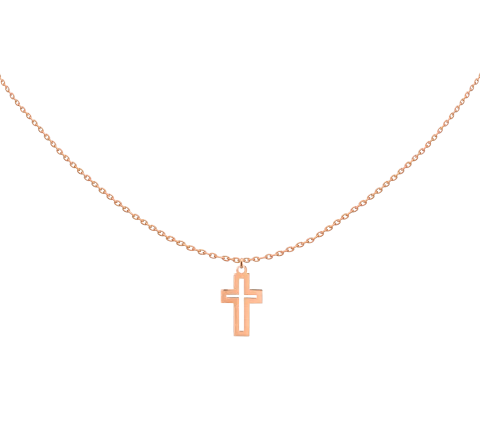 ZILIA Cross Contour Aur 14K Colier
