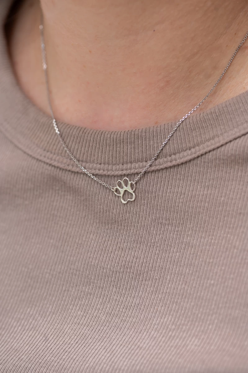 Colier Lăbuță Contur din Aur roz 14K