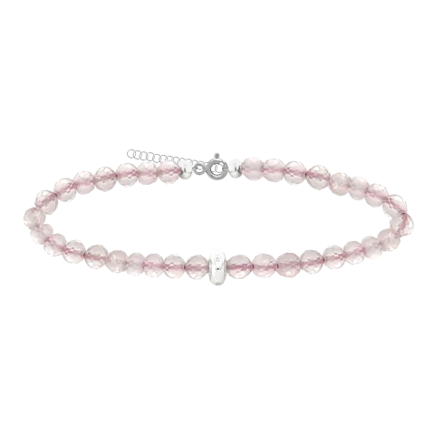 ZILIA Gemstone Rose Quartz Argint 925 Mineral Brățară