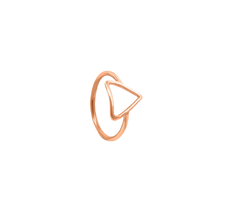 ZILIA Triangle Contour Aur 14K Midi Inel