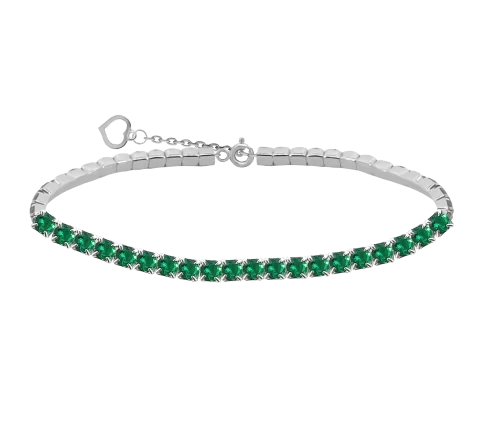 ZILIA Tennis Glow Green Argint 925 Brățară