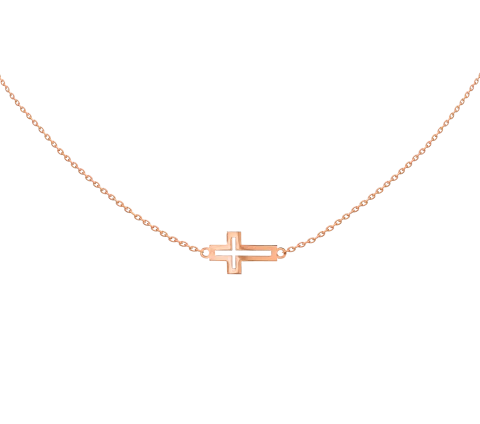 ZILIA Cross Contour Aur 14K Colier