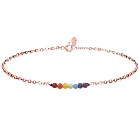 ZILIA 7-Chakra Rose Aur 14K Brățară