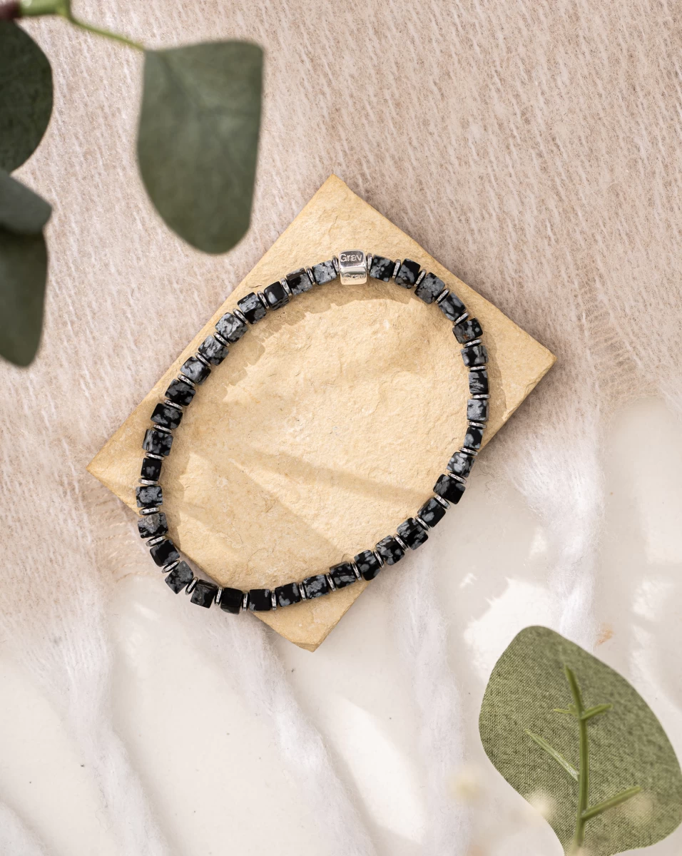 ZILIA Men Force Obsidian Argint 925 Brățară