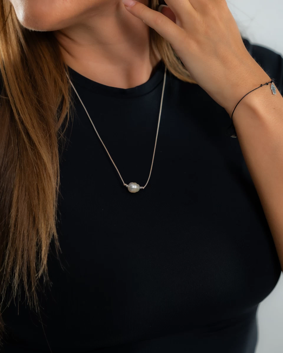 ZILIA Perla Argint 925 Thread Colier