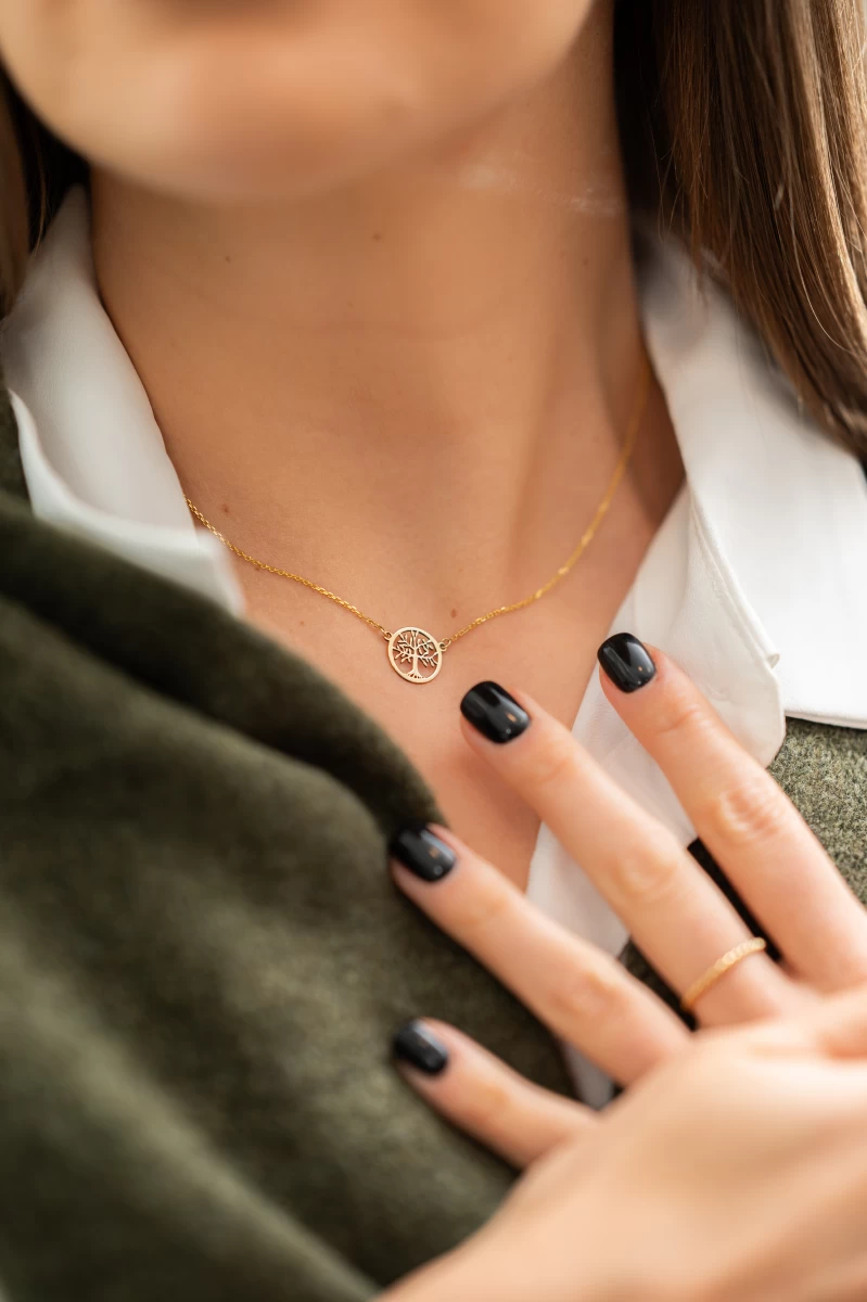 ZILIA Tree Of Life Aur 14K Colier
