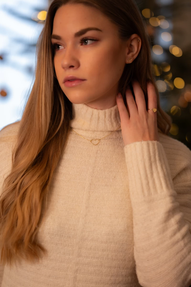 Colier din argint cu inimă unică