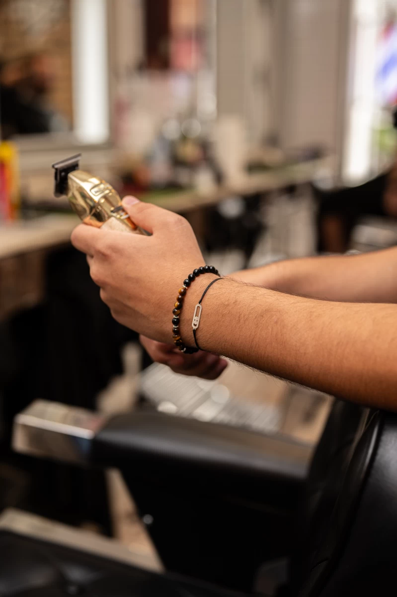 Brățară din argint 925 cu mărgele din minerale, ochi de tigru și onix negru