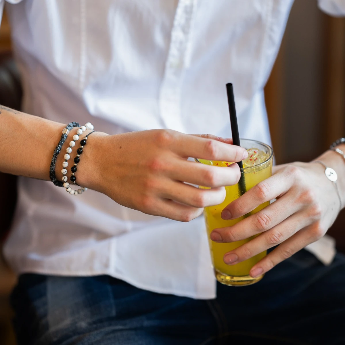 Brățară din howlit și argint sterling 925