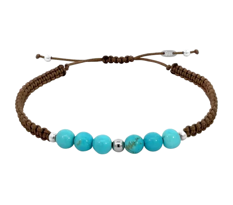ZILIA Macrame Turquoise Argint 925 Brățară