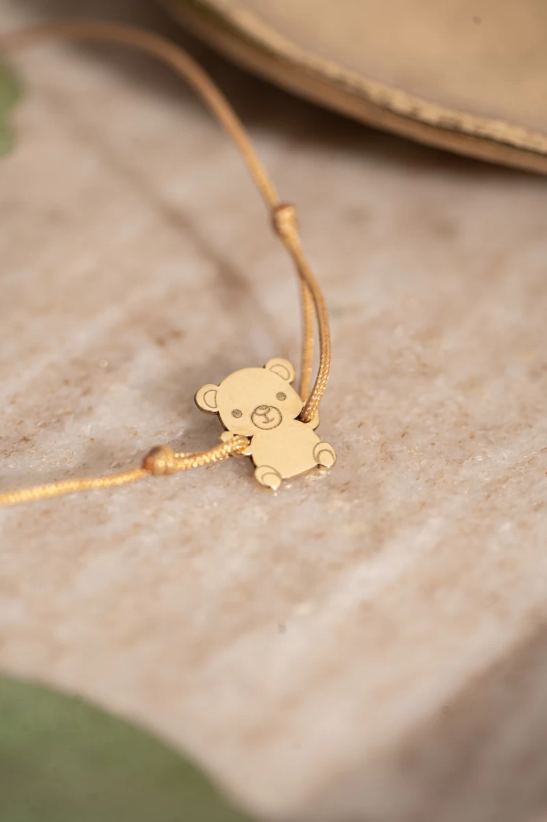 ZILIA Teddy Bear Baby Aur 14K Thread Brățară