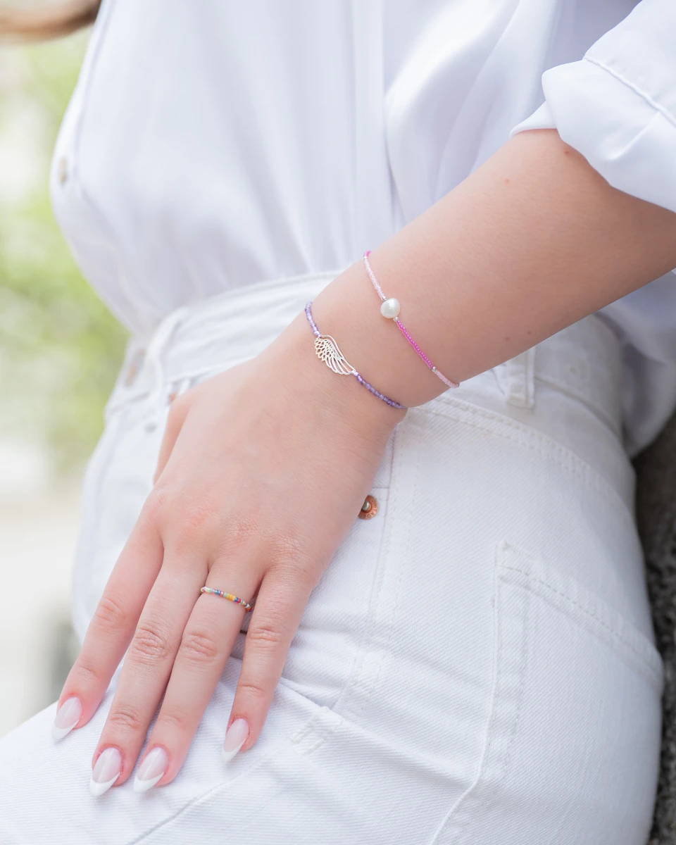 ZILIA Pink Design Perlă Argint 925 Brățară