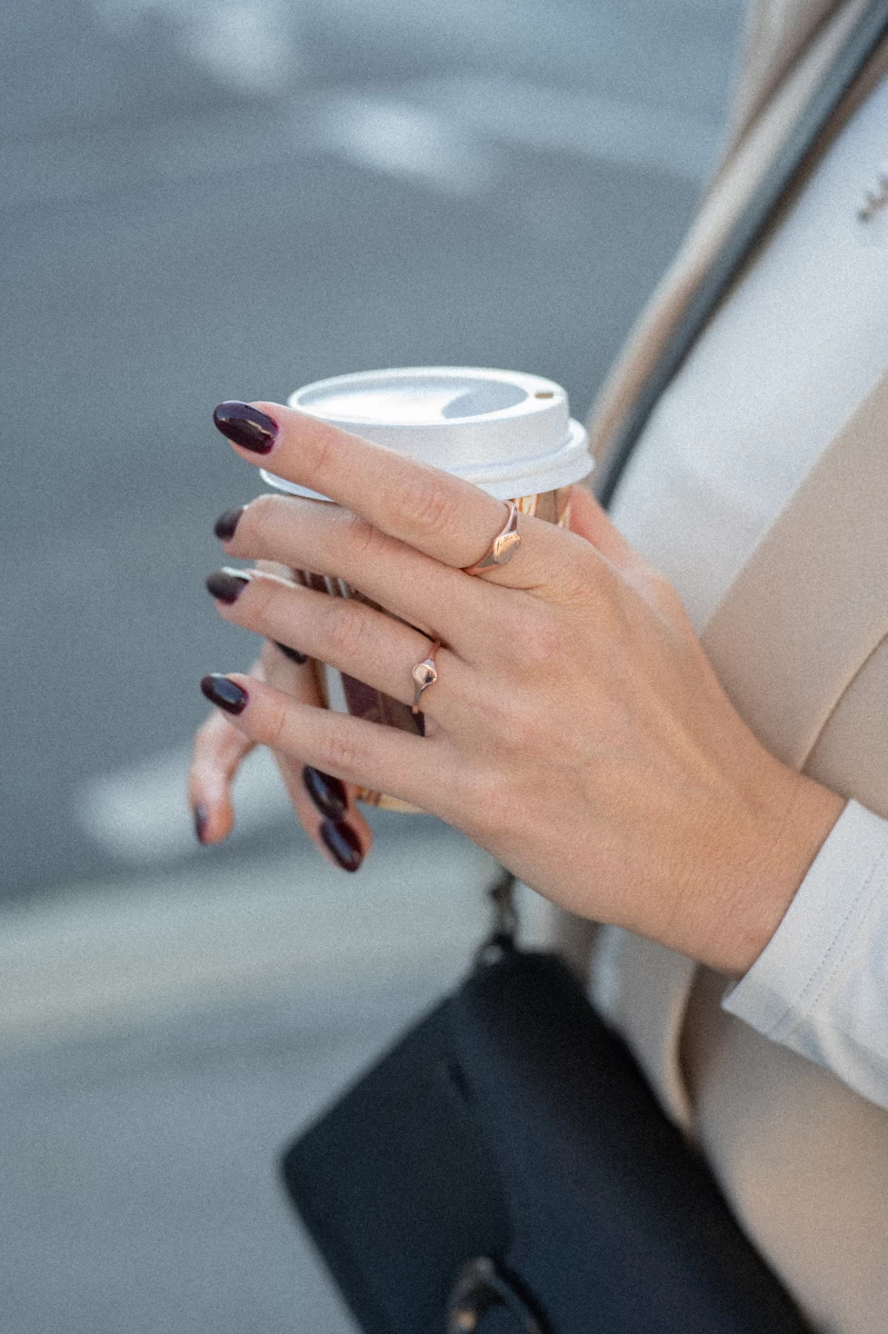 Inel din Argint 925 Placat cu Aur Roz Model Inimă Elegant pentru Femei