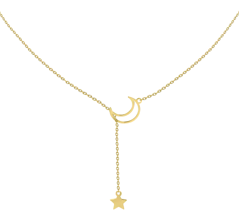 ZILIA Moon And Star Aur 14K Colier