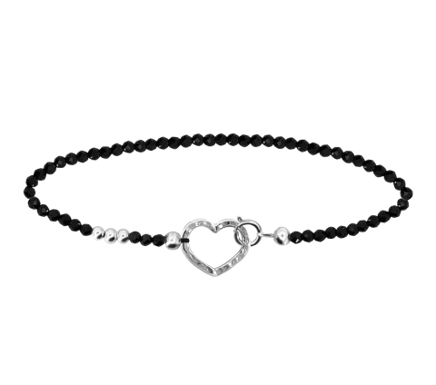 ZILIA Gemstone Spinel Heart Argint 925 Brățară