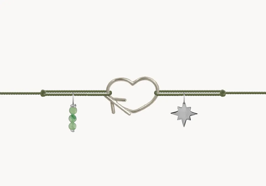 ZILIA Bracelet Avionul Inimii Contur Argint 925