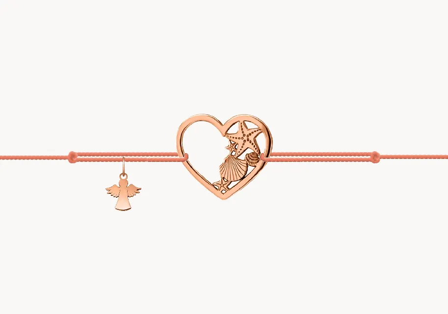 ZILIA Anklet Vară în Inimă Aur roz 14K